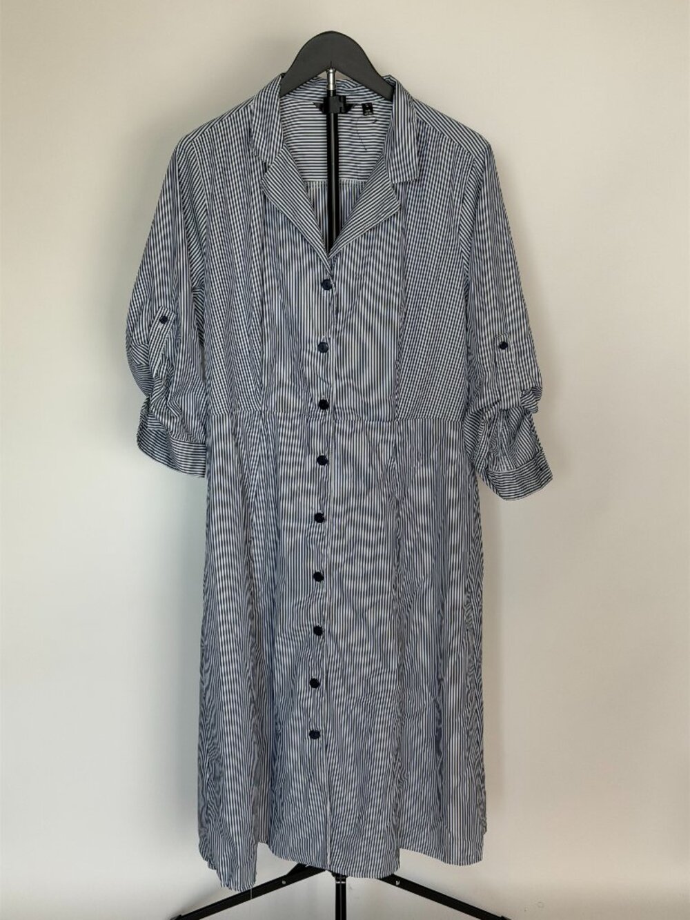 Mile Gabrielle Striped Button Front Shirt Dress